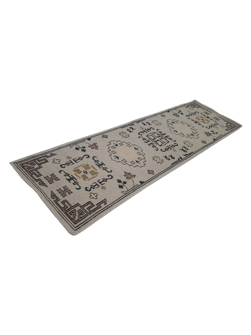 Pacific Vintage Khotan 39691 Beige Grey Vintage Hand Knotted Rug