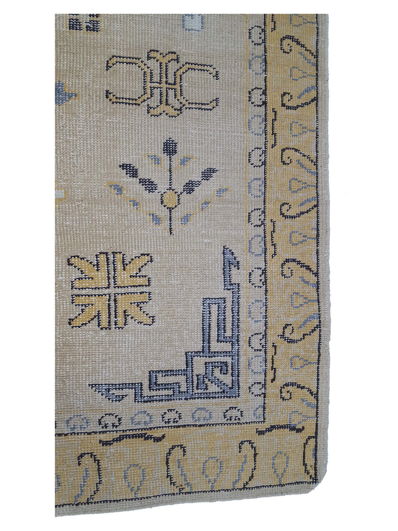 Pacific Vintage Khotan VKHG1 Beige Gold Vintage Hand Knotted Rug