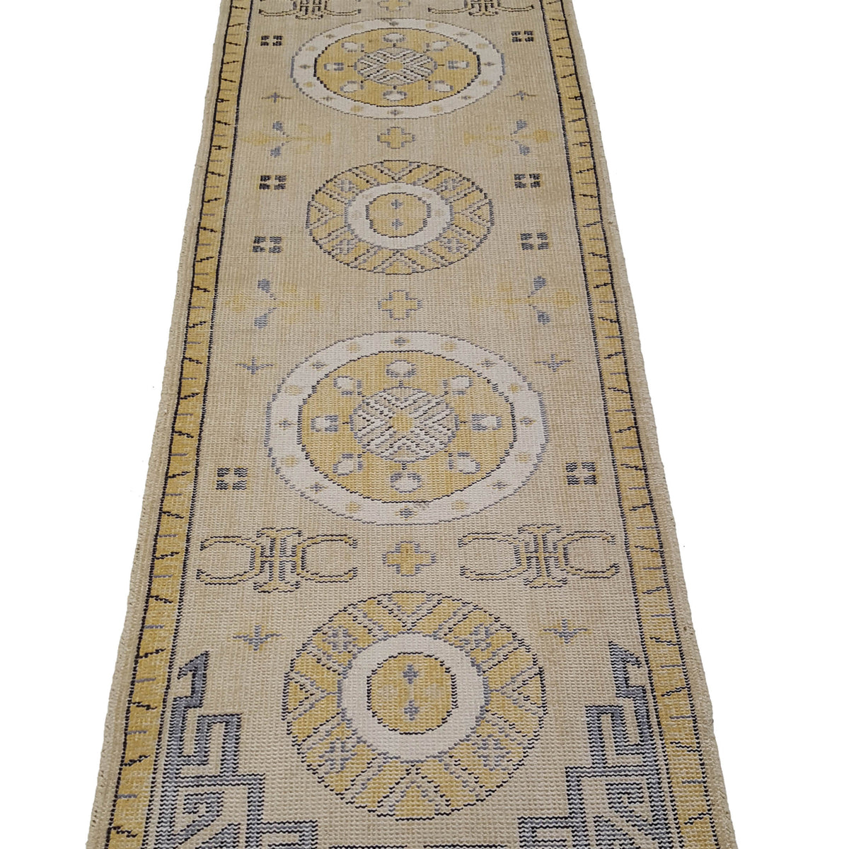 Pacific Vintage Khotan 39701 Beige Gold Vintage Hand Knotted Rug