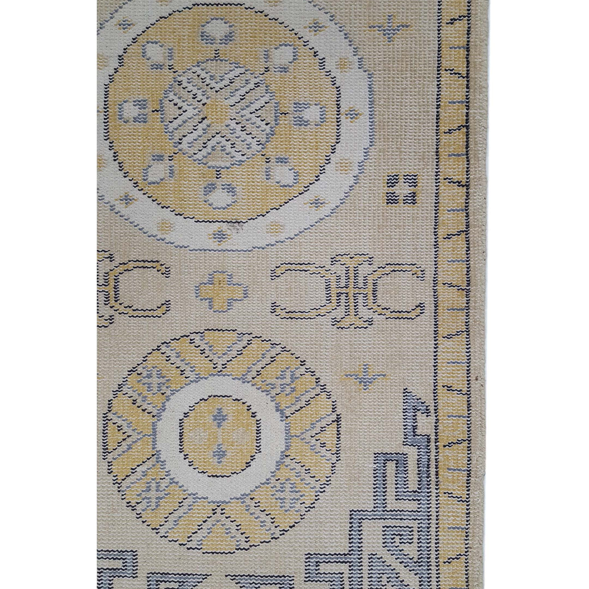 Pacific Vintage Khotan 39701 Beige Gold Vintage Hand Knotted Rug