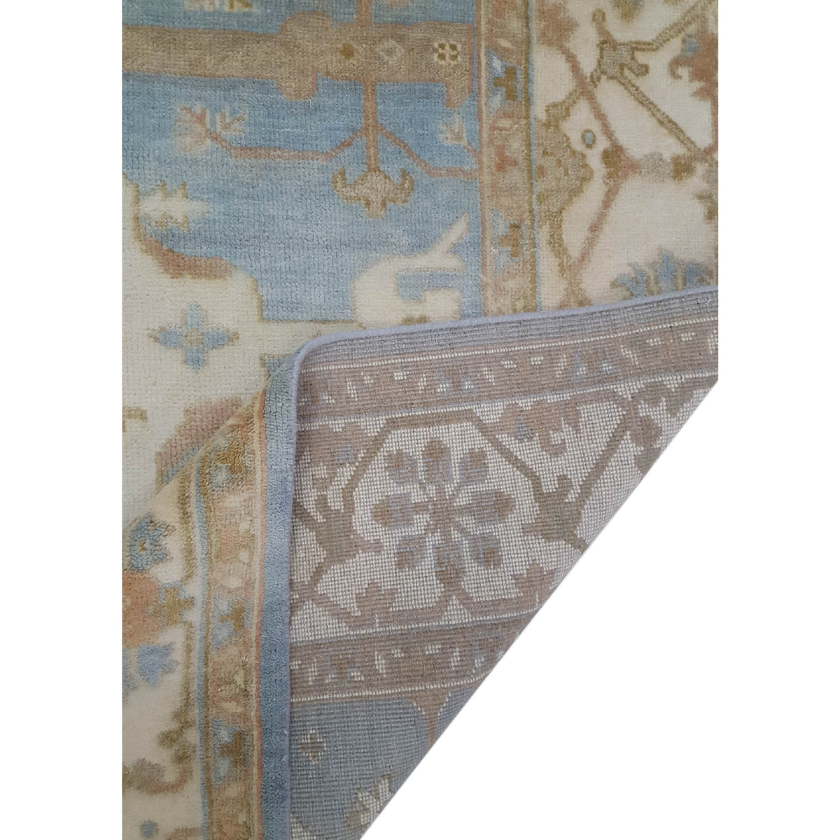 Pacific Marco 39771 Lt.Blue Beige Transitional Hand Knotted Rug