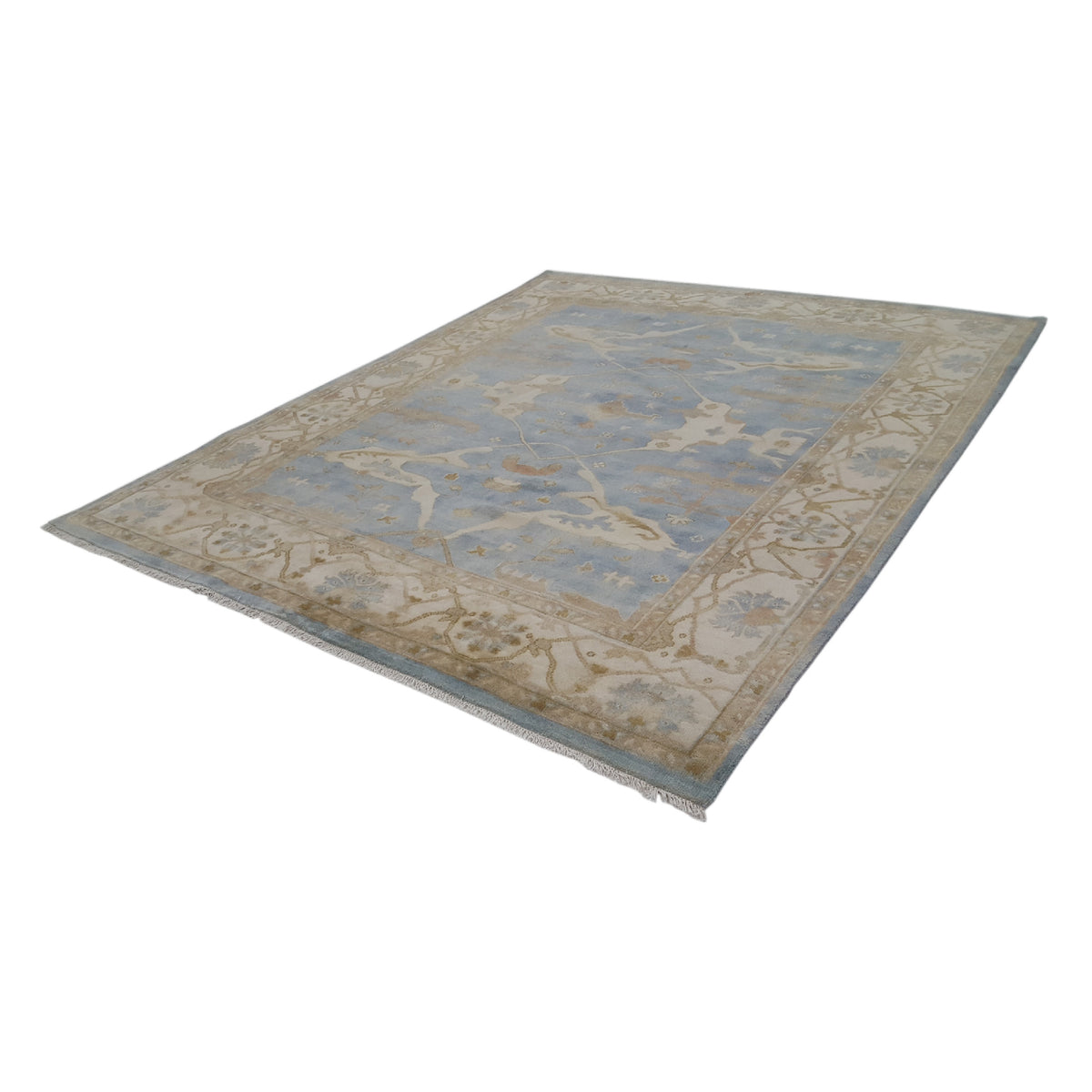 Pacific Marco 39771 Lt.Blue Beige Transitional Hand Knotted Rug