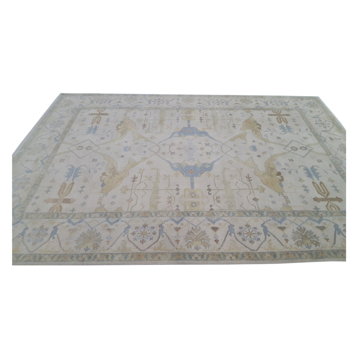 Pacific Marco 39777 Beige Beige Transitional Hand Knotted Rug