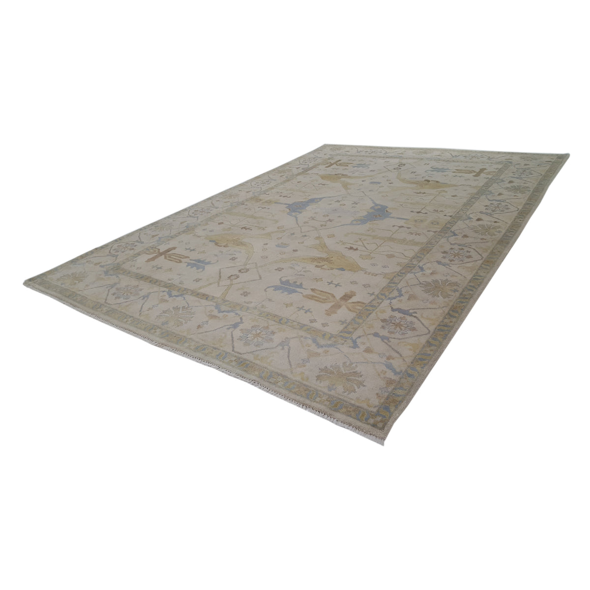 Pacific Marco 39777 Beige Beige Transitional Hand Knotted Rug