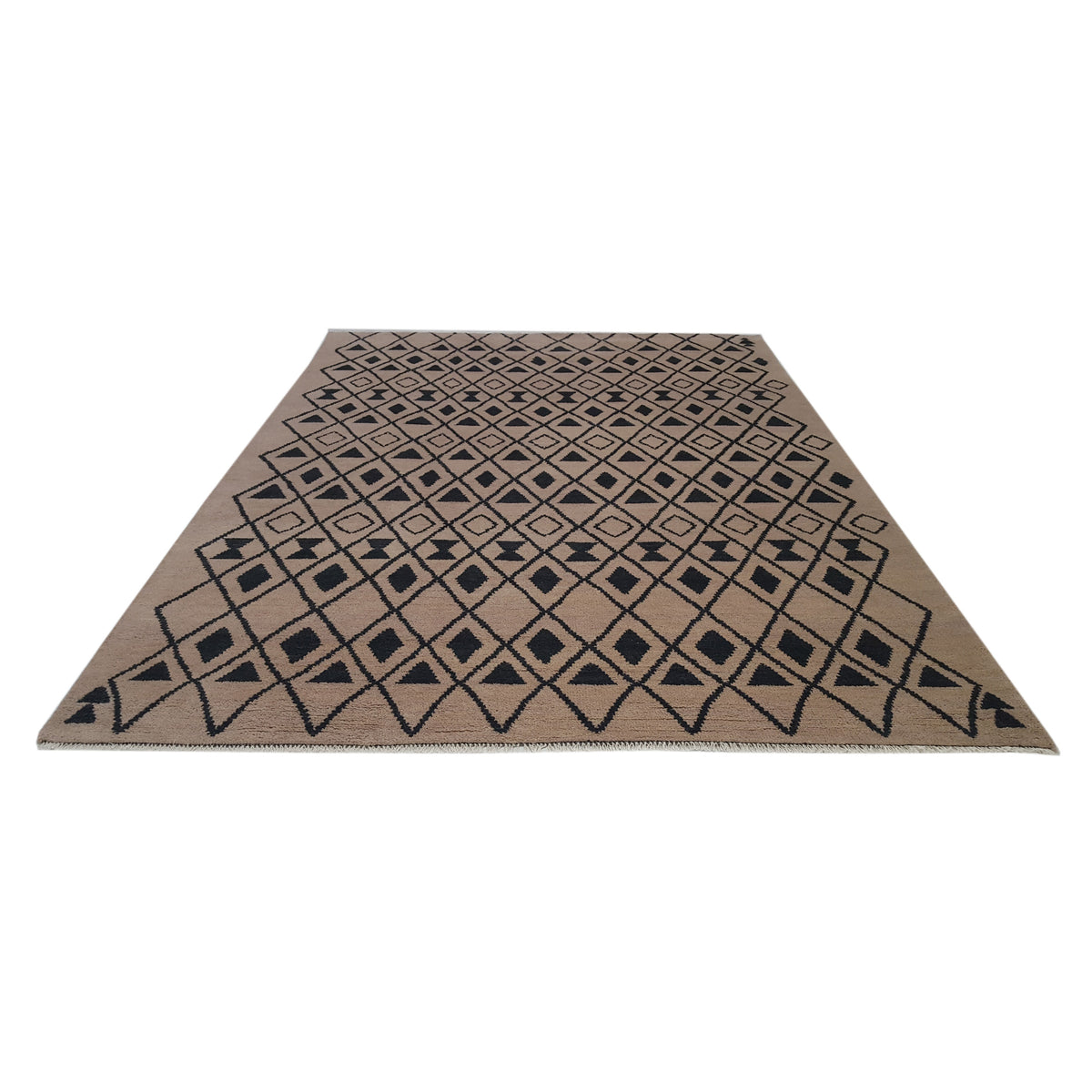 Pacific Moroccan I 39782 Camel Black Transitional Hand Knotted Rug