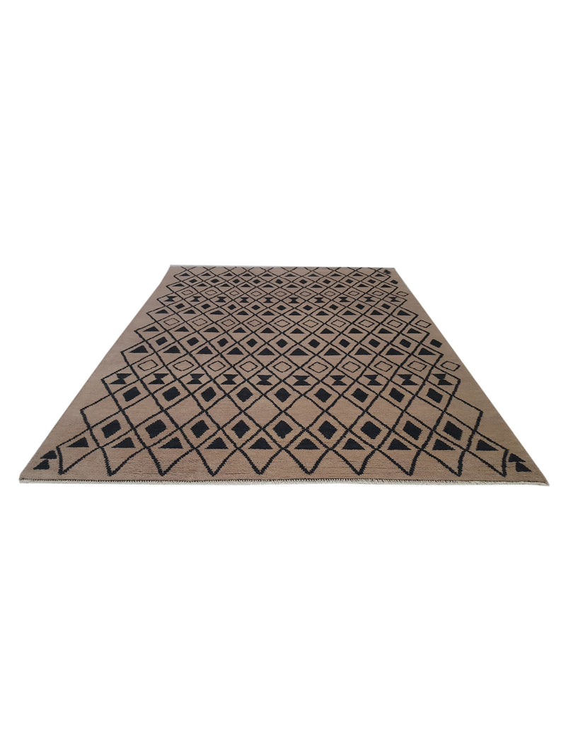Pacific Moroccan I 39782 Camel Black Transitional Hand Knotted Rug