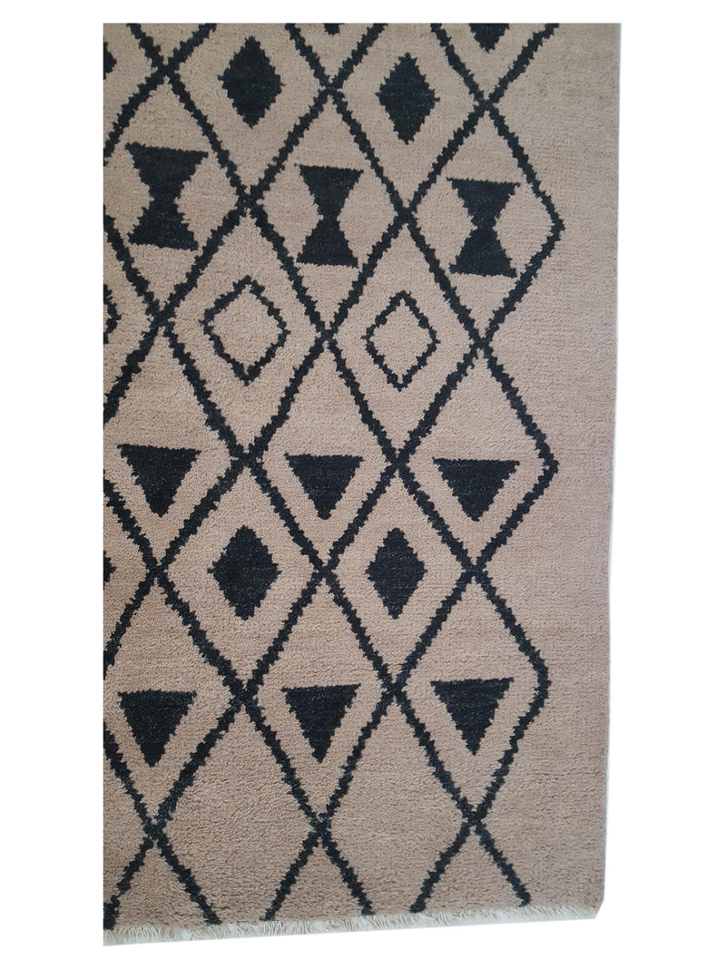 Pacific Moroccan I 39782 Camel Black Transitional Hand Knotted Rug
