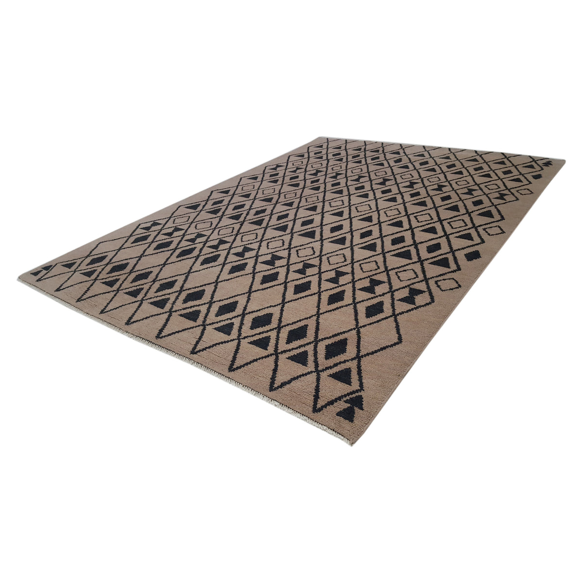 Pacific Moroccan I 39782 Camel Black Transitional Hand Knotted Rug