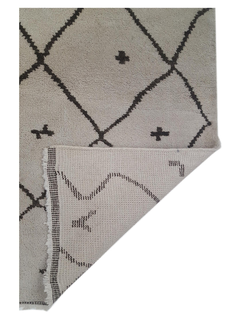 Pacific Moroccan I 39785 Beige Brown Transitional Hand Knotted Rug