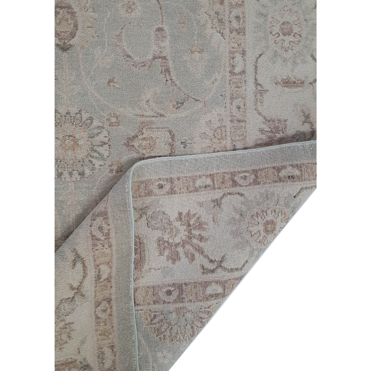 Pacific Ziegler 39797 Lt.Green Ivory Transitional Hand Knotted Rug