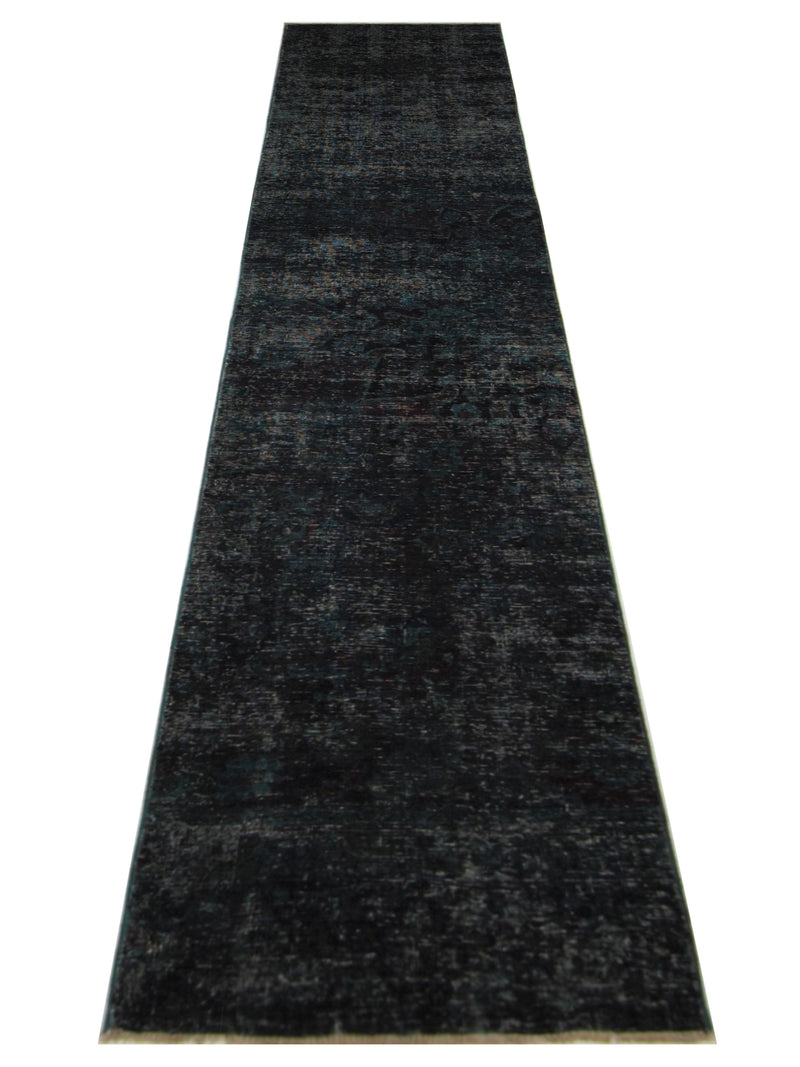 Pacific Overdyed 39799 Teal Teal Transitional Hand Knotted Rug