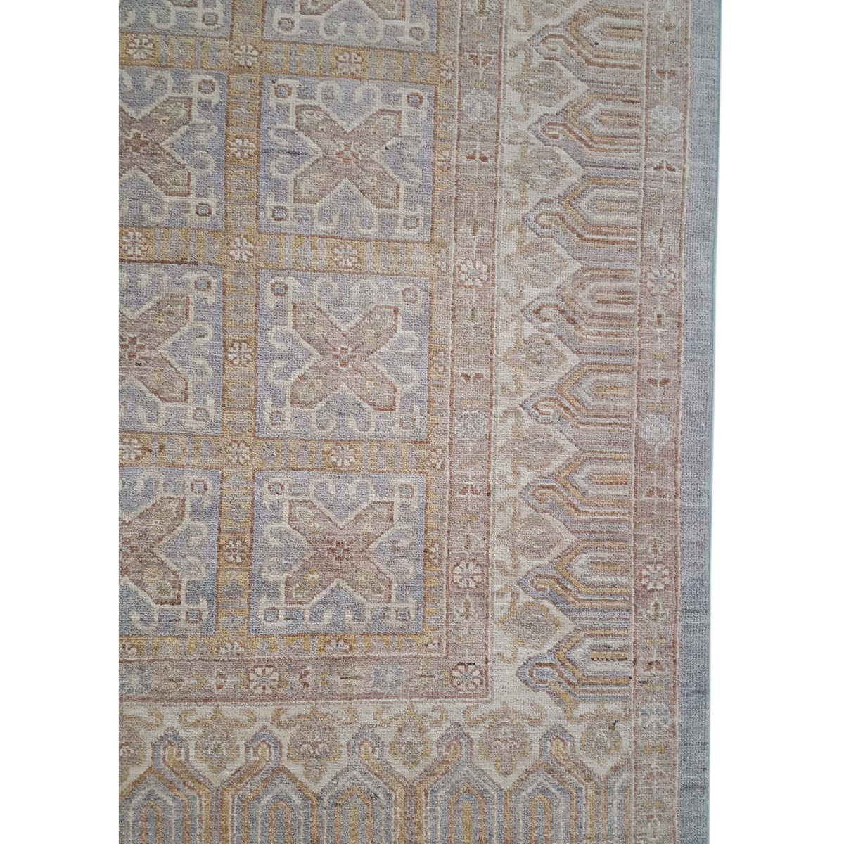 Pacific Ziegler 39807 Grey Ivory Transitional Hand Knotted Rug