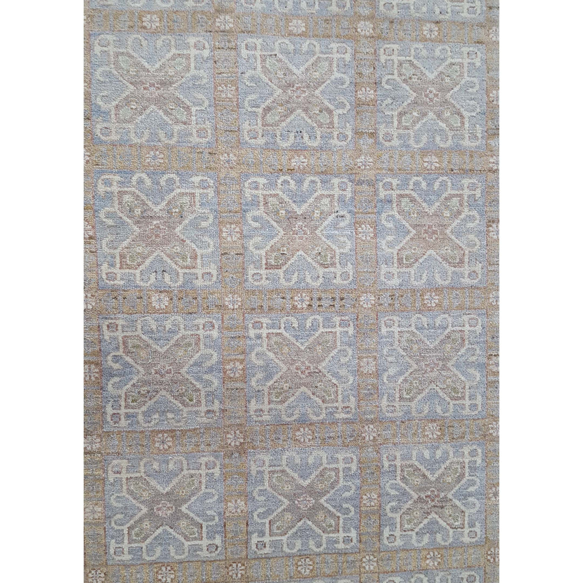 Pacific Ziegler 39807 Grey Ivory Transitional Hand Knotted Rug