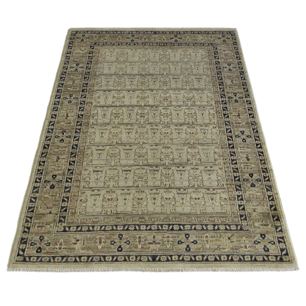 Pacific Ziegler 39810 Ivory Ivory Transitional Hand Knotted Rug