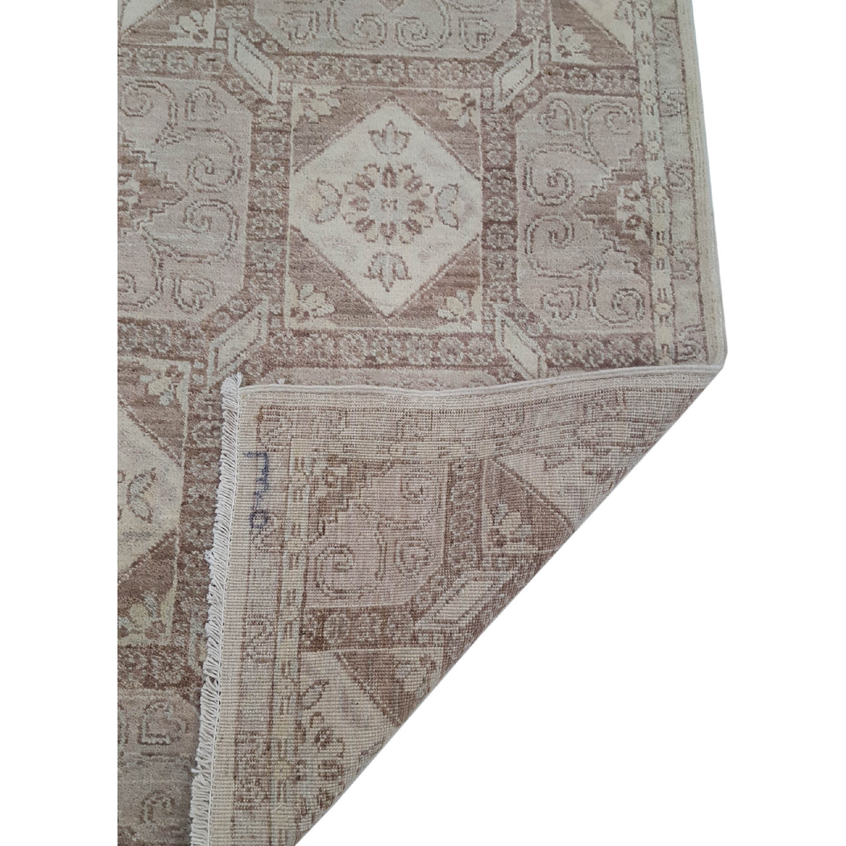 Pacific Ziegler 39819 Ivory Brown Transitional Hand Knotted Rug