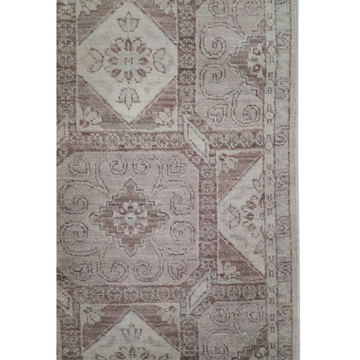 Pacific Ziegler 39820 Ivory Brown Transitional Hand Knotted Rug