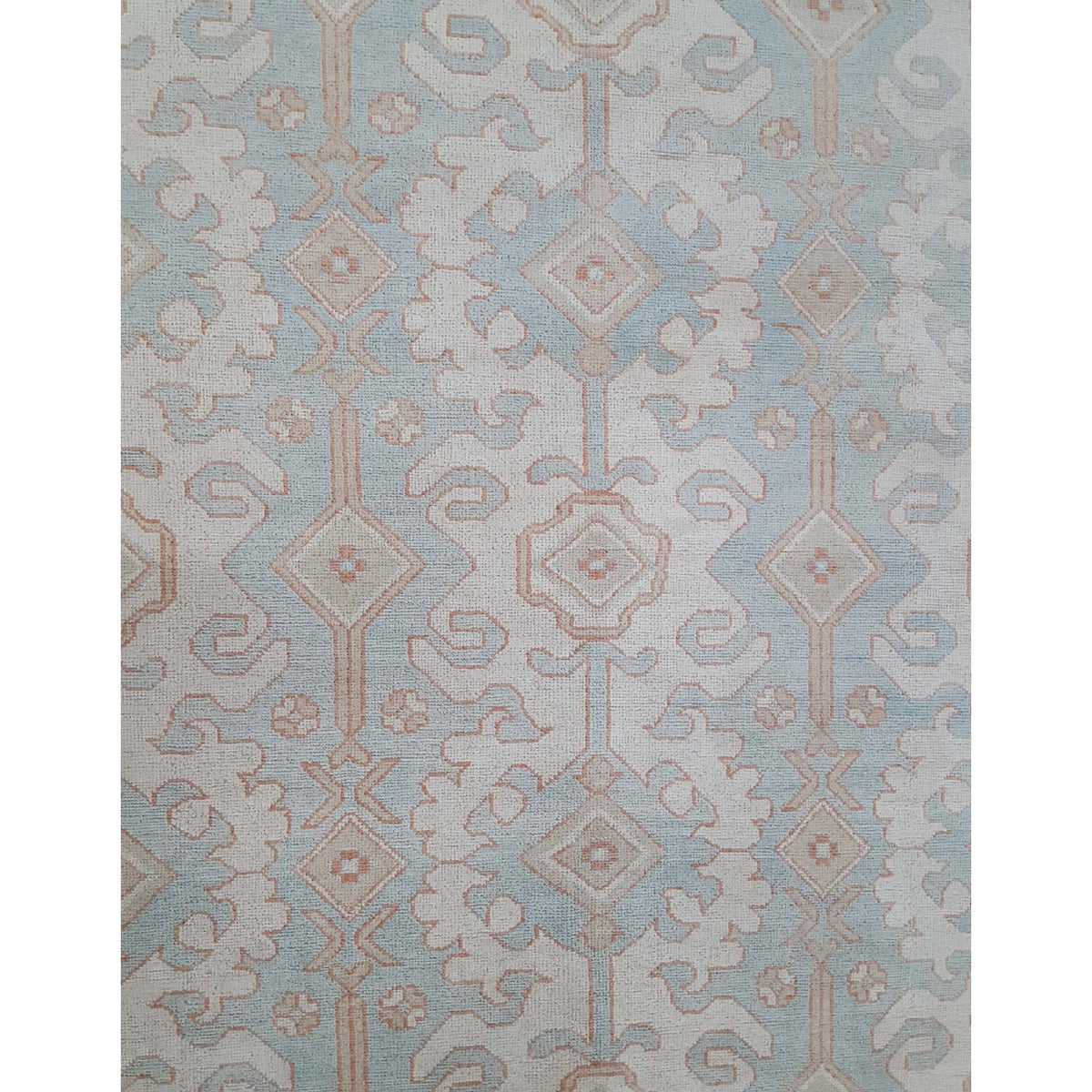Pacific Khotan 39837 Ivory Ice Blue Transitional Hand Knotted Rug