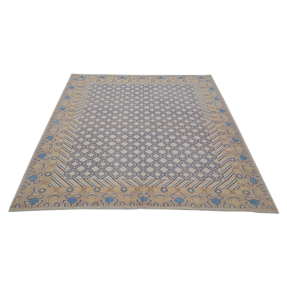 Pacific Khotan 39841 Ivory Peach Transitional Hand Knotted Rug