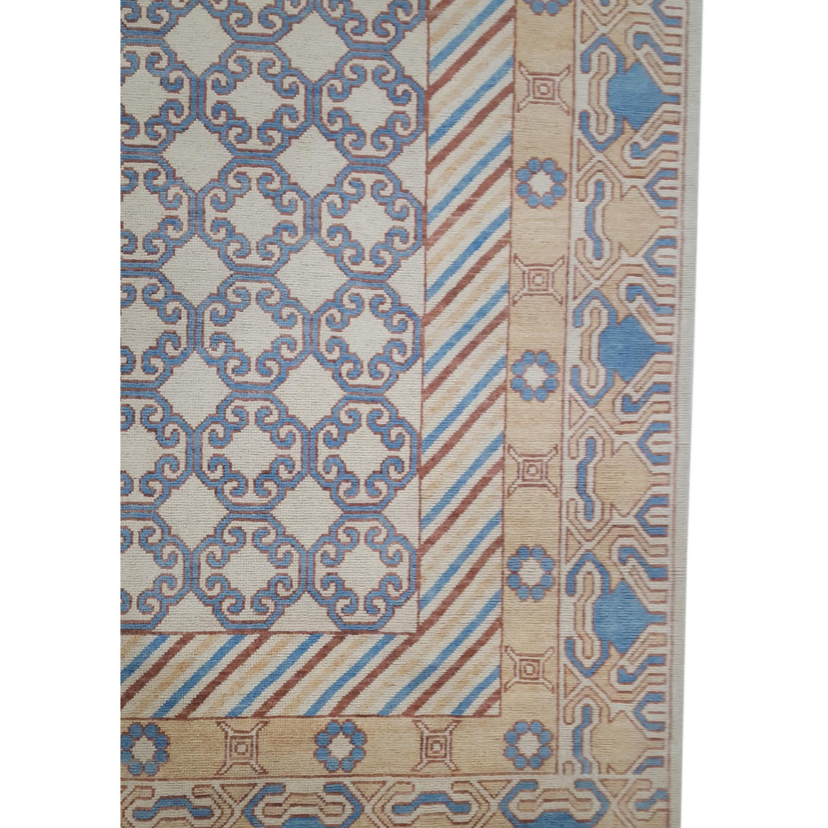 Pacific Khotan 39841 Ivory Peach Transitional Hand Knotted Rug