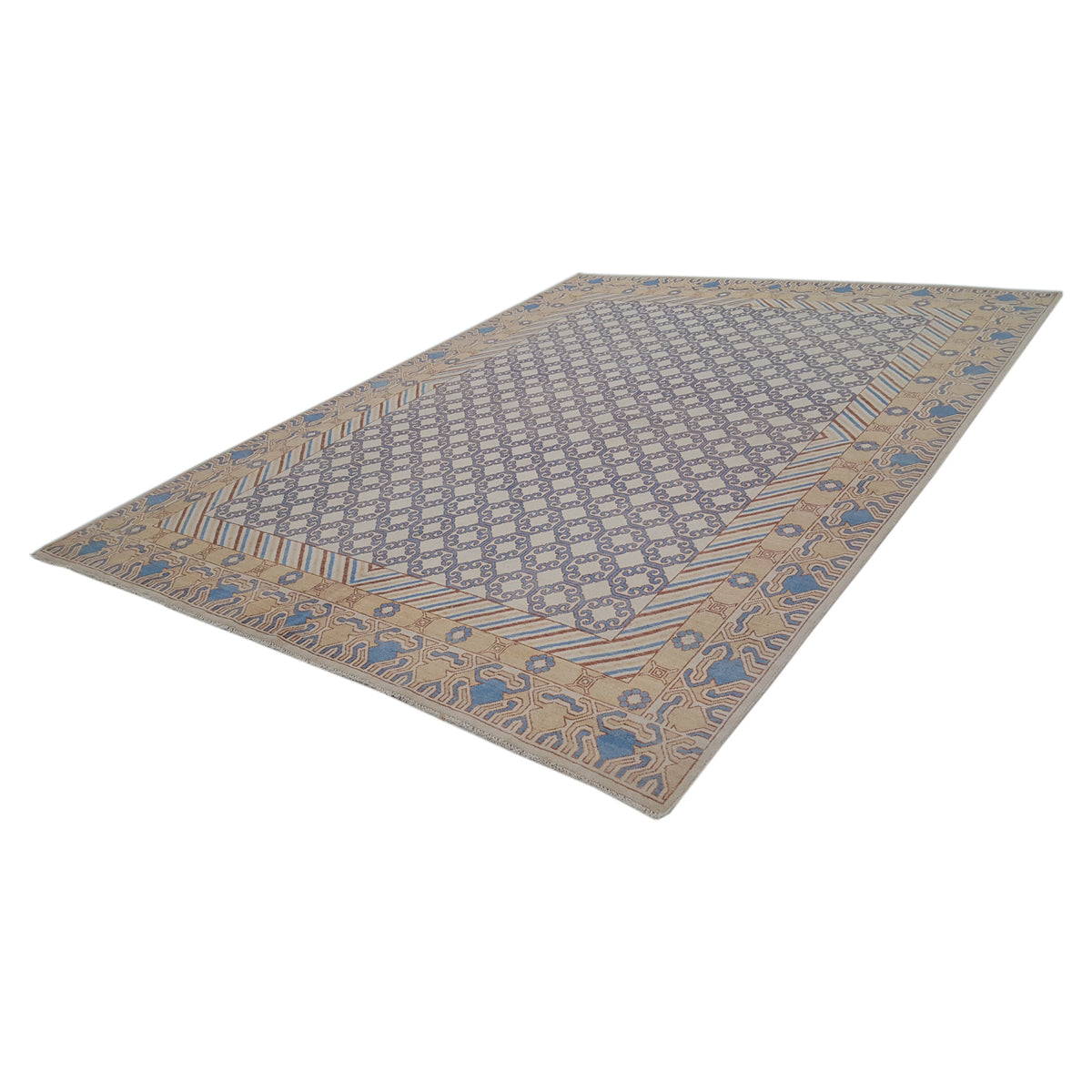 Pacific Khotan 39841 Ivory Peach Transitional Hand Knotted Rug