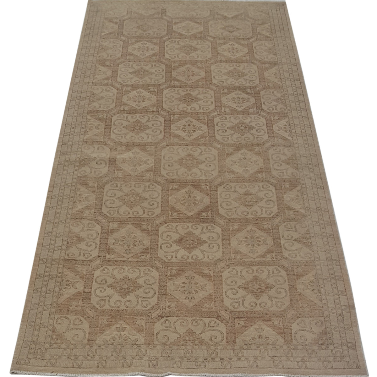 Pacific Khotan 39851 Ivory Lt.Brown Traditional Hand Knotted Rug