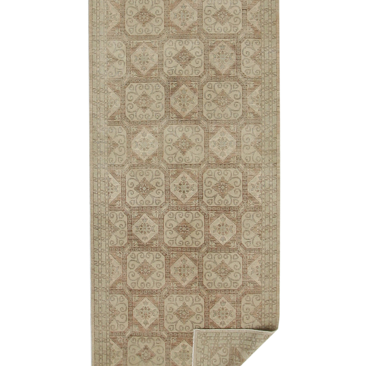 Pacific Khotan 39851 Ivory Lt.Brown Traditional Hand Knotted Rug