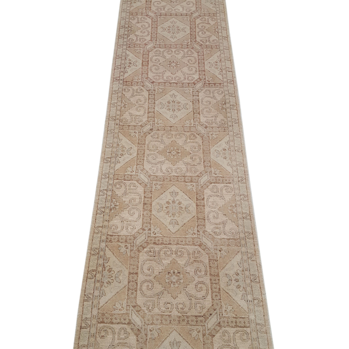Pacific Khotan 39852 Ivory Lt.Brown Transitional Hand Knotted Rug