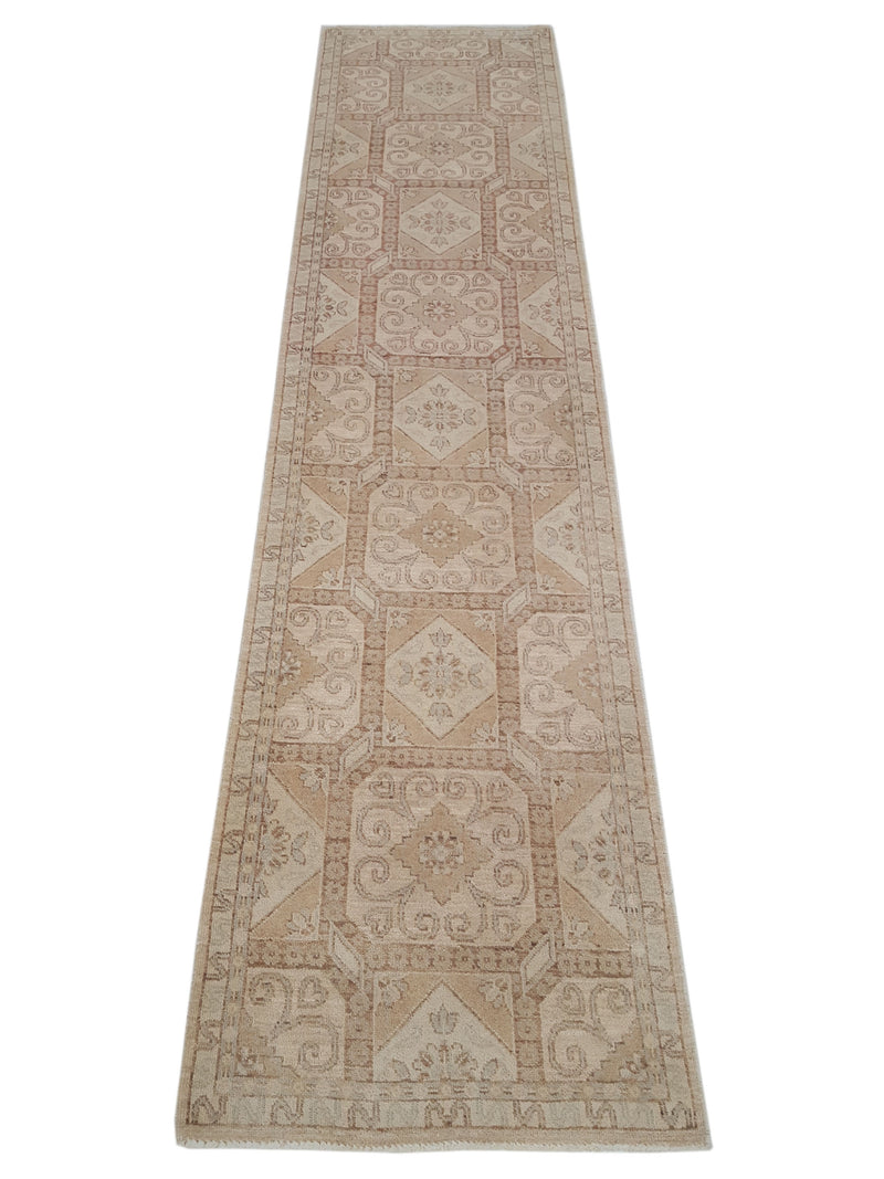 Pacific Khotan 39852 Ivory Lt.Brown Transitional Hand Knotted Rug