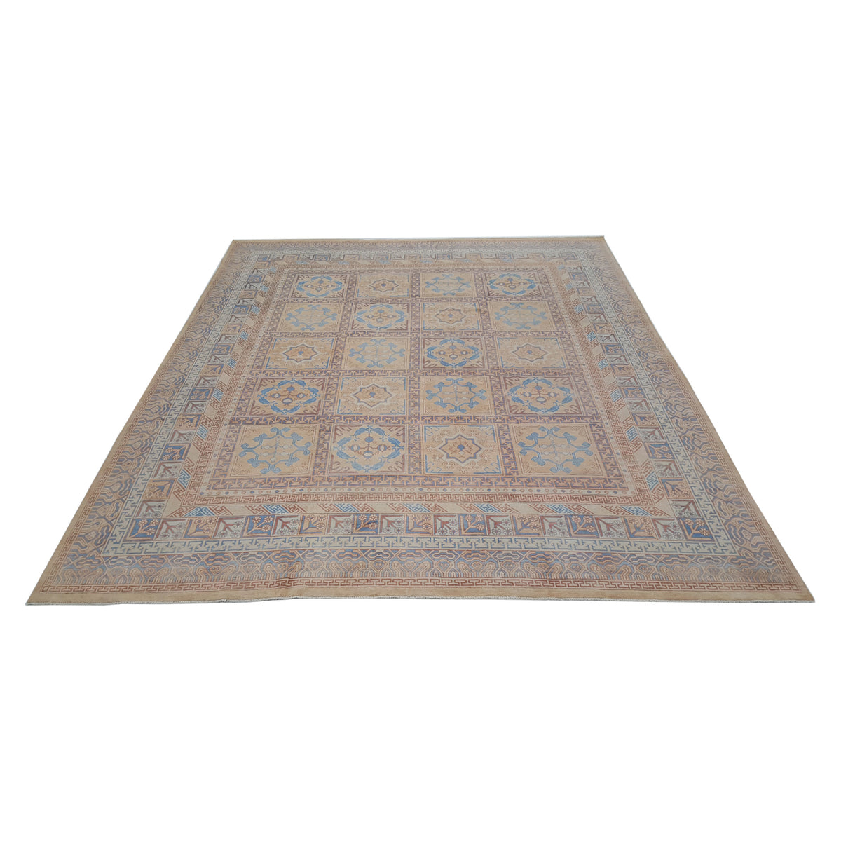 Pacific Khotan 39853 Copper Blue Transitional Hand Knotted Rug