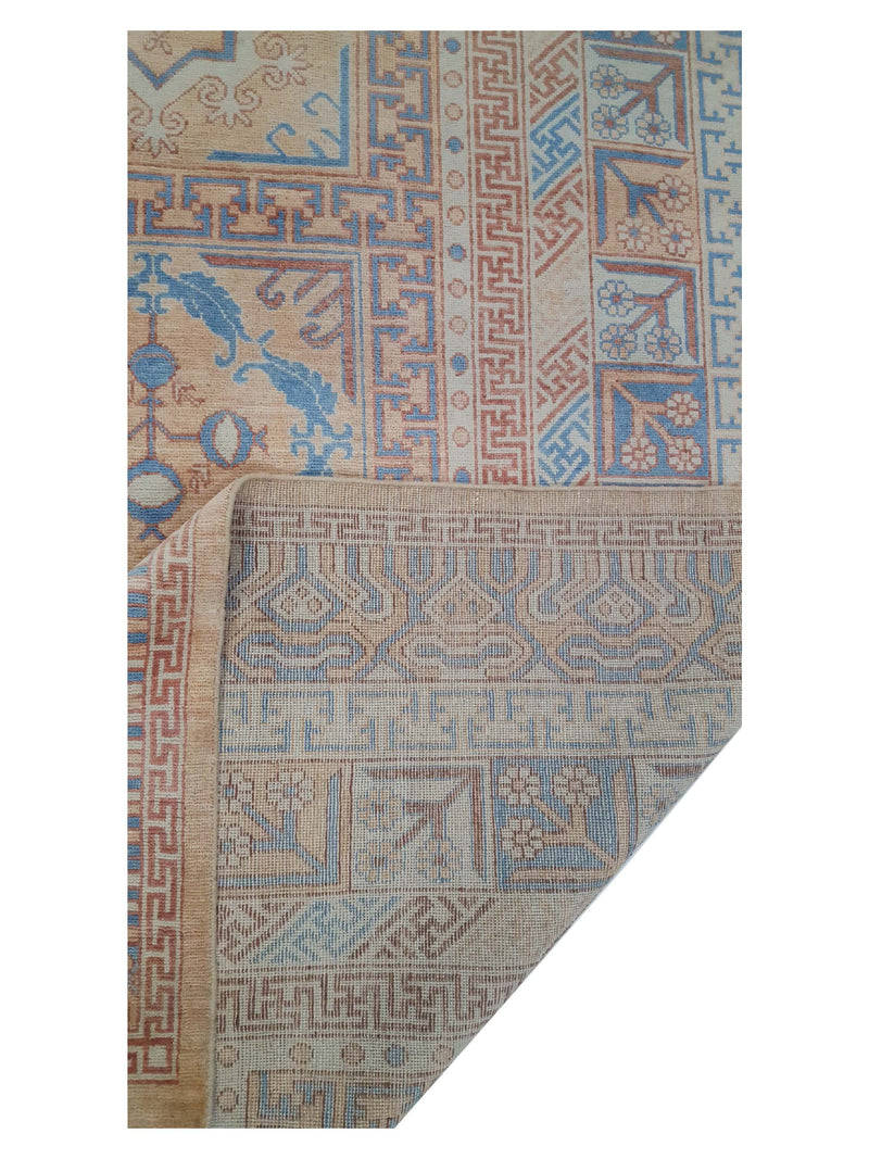 Pacific Khotan 39853 Copper Blue Transitional Hand Knotted Rug