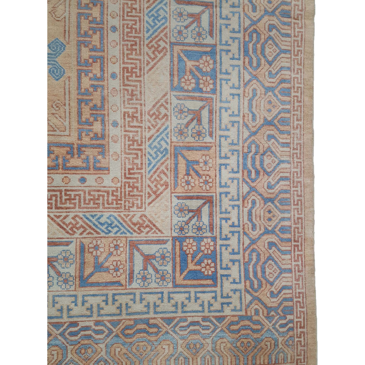 Pacific Khotan 39853 Copper Blue Transitional Hand Knotted Rug