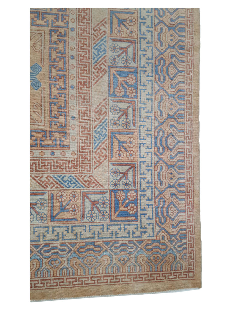 Pacific Khotan 39853 Copper Blue Transitional Hand Knotted Rug