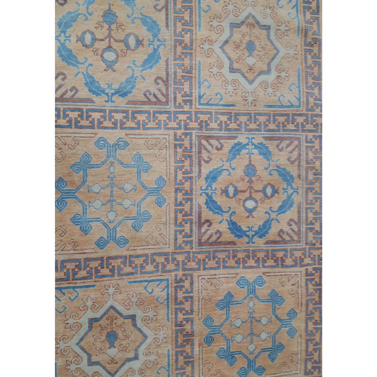 Pacific Khotan 39853 Copper Blue Transitional Hand Knotted Rug