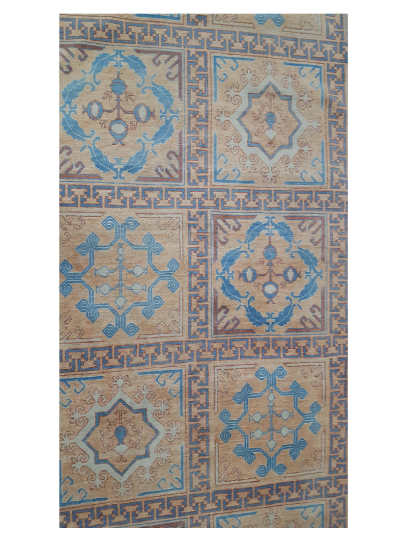 Pacific Khotan 39853 Copper Blue Transitional Hand Knotted Rug