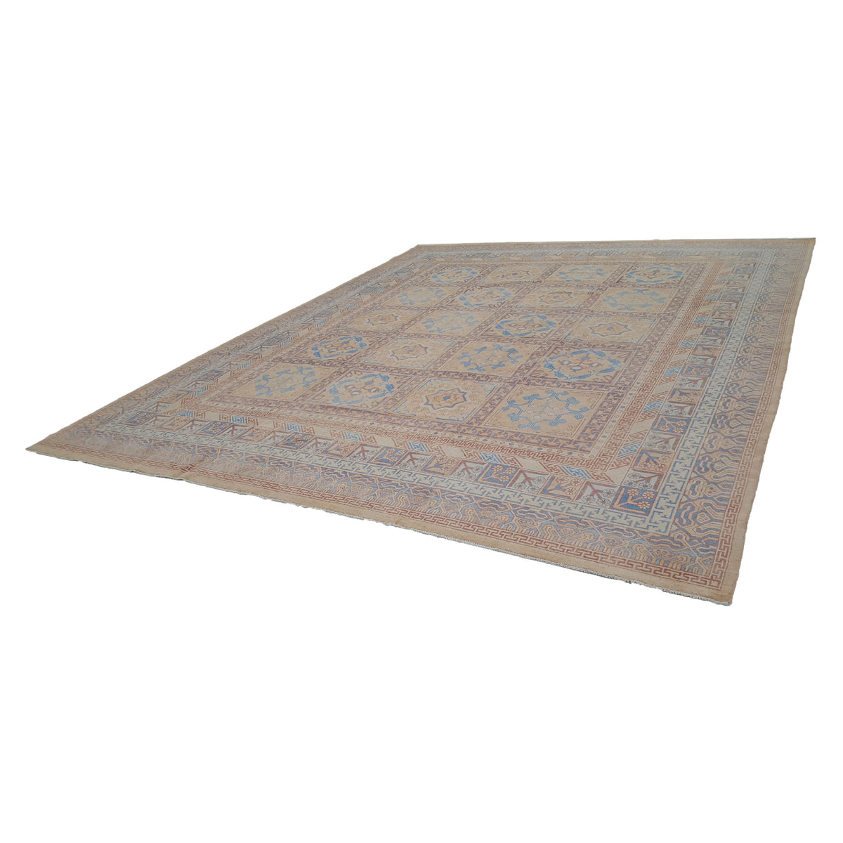 Pacific Khotan 39853 Copper Blue Transitional Hand Knotted Rug