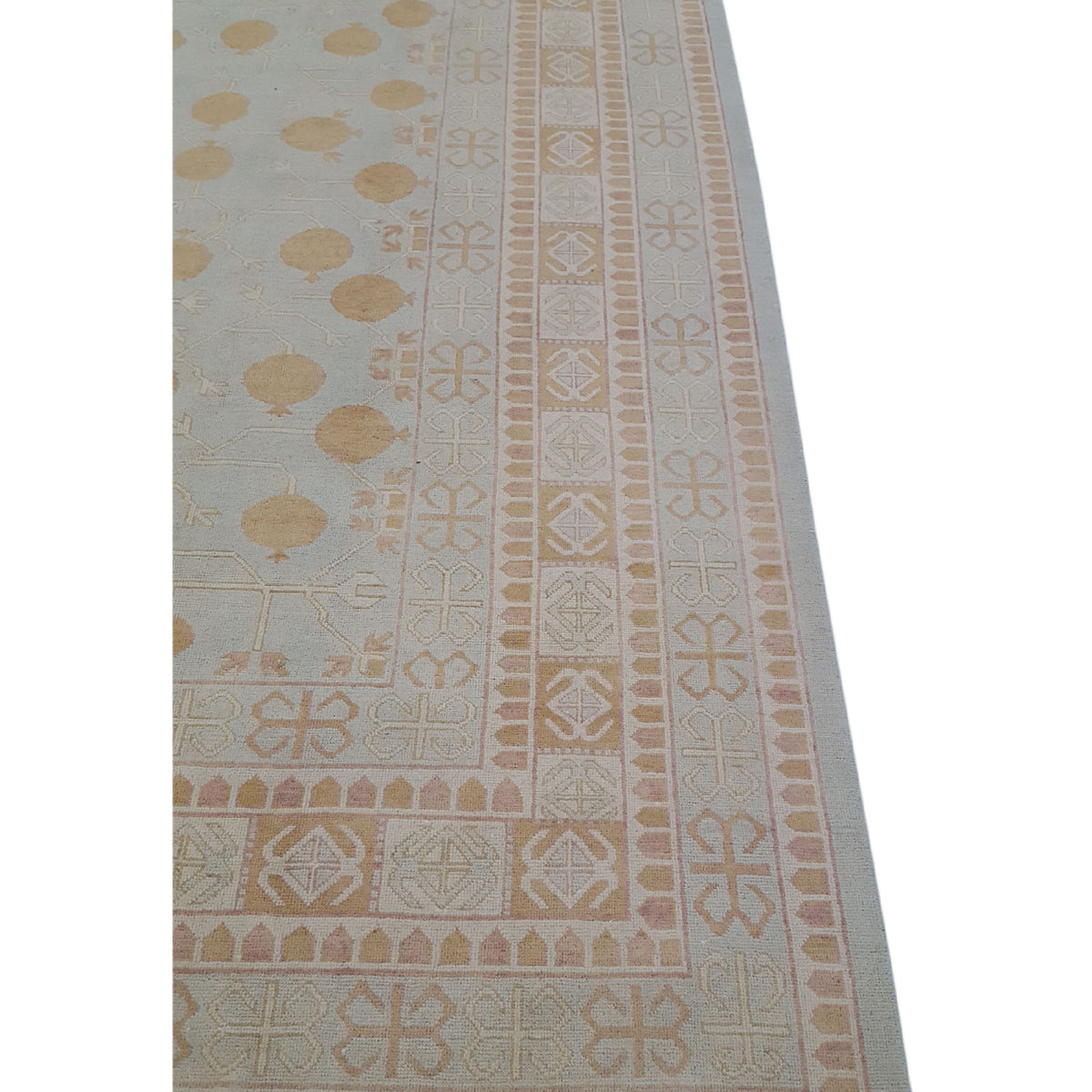 Pacific Khotan 39856 Sky Ivory Transitional Hand Knotted Rug
