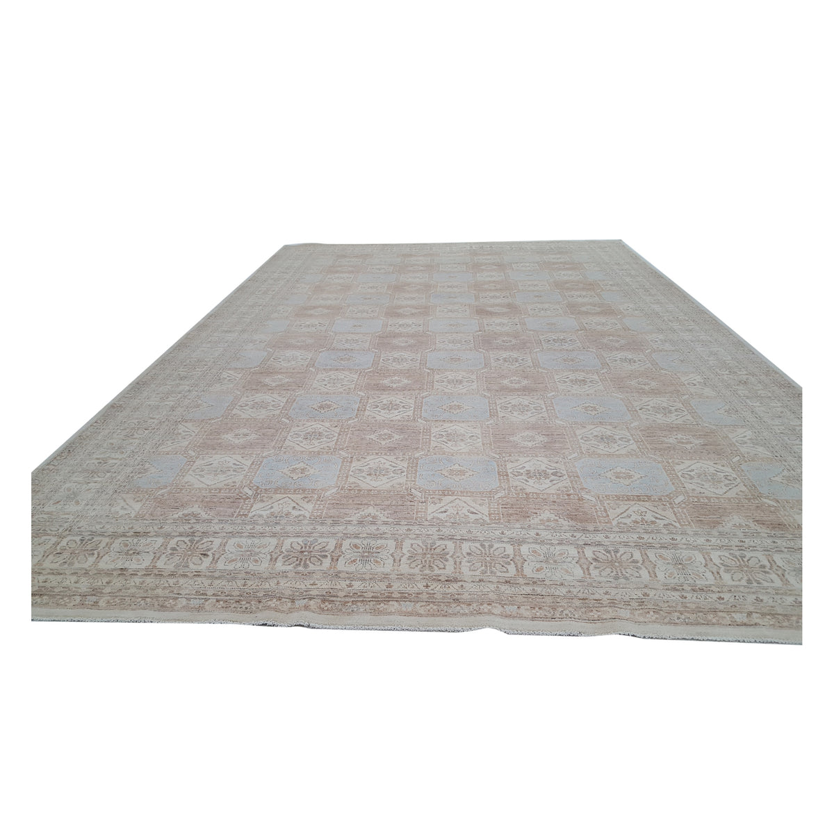 Pacific Khotan 39864 Ivory Baby Blue Transitional Hand Knotted Rug