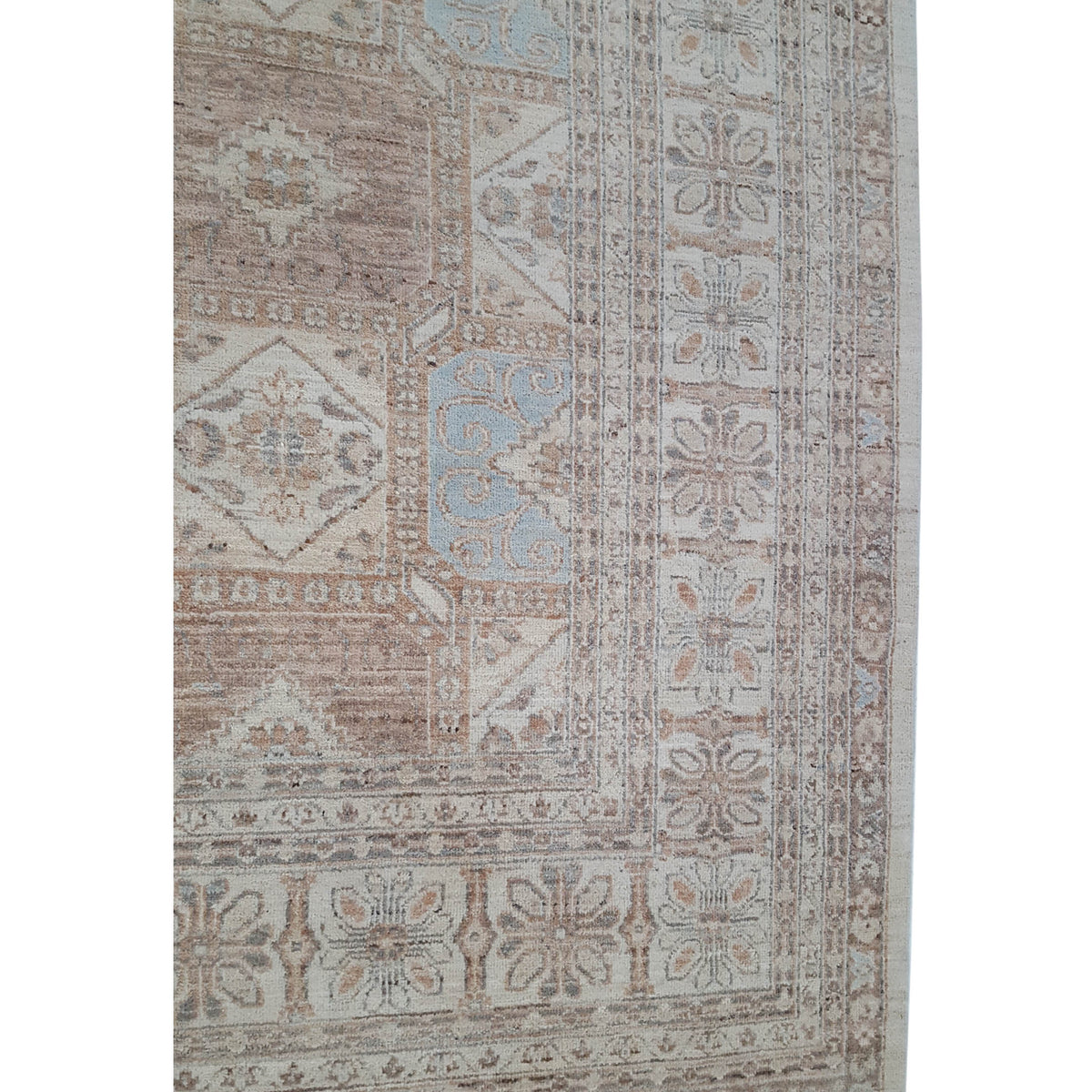 Pacific Khotan 39864 Ivory Baby Blue Transitional Hand Knotted Rug