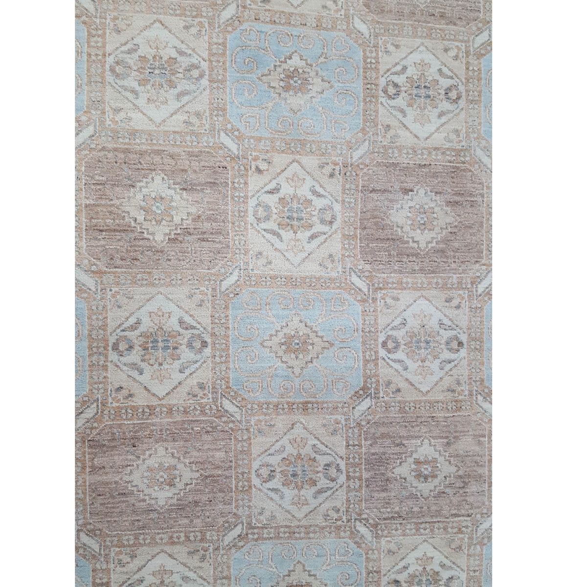 Pacific Khotan 39864 Ivory Baby Blue Transitional Hand Knotted Rug