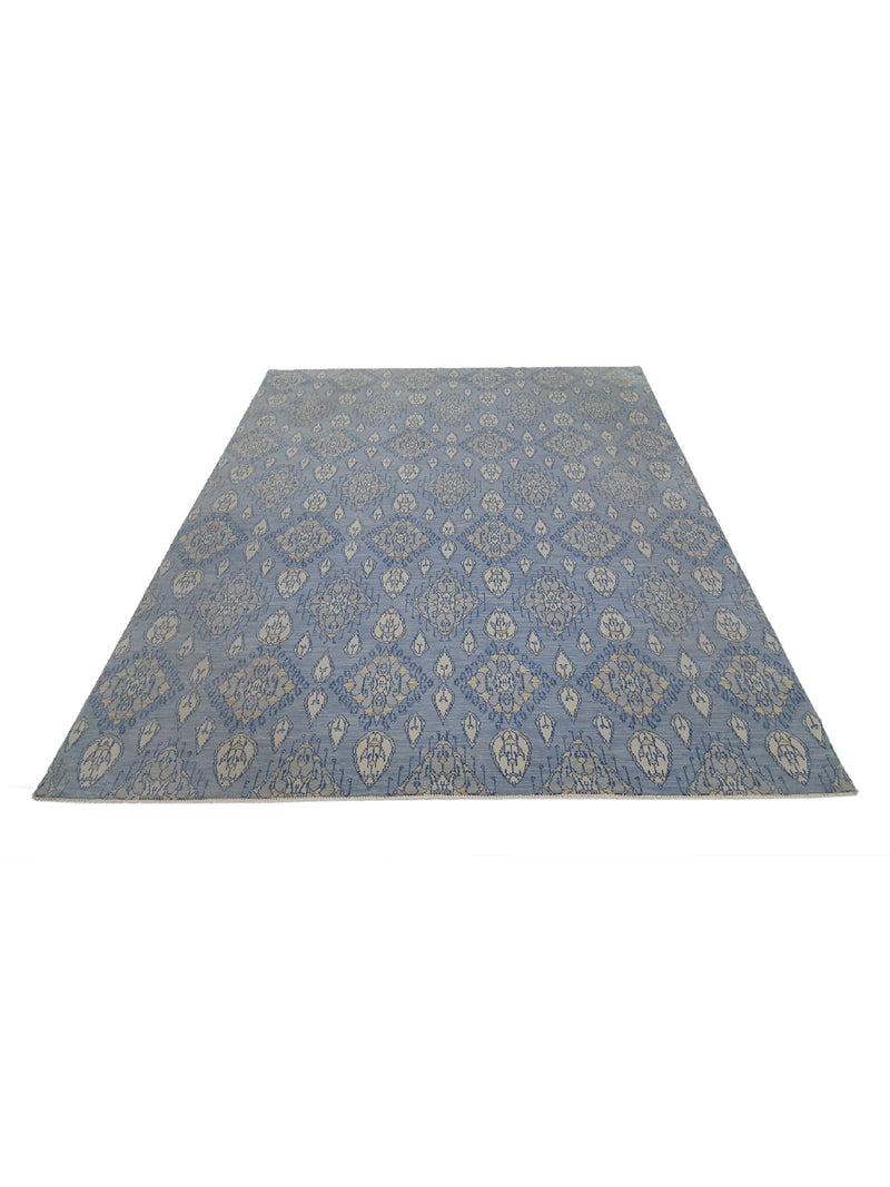Pacific Arts and Crafts 39892 Lt.Grey Blue Transitional Hand Knotted Rug