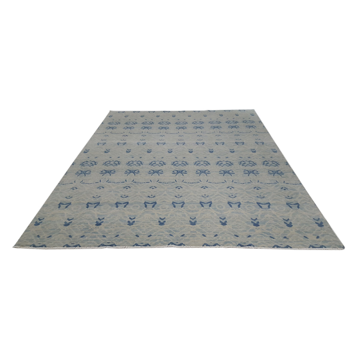 Pacific Arts and Crafts 39894 Blue Ivory Transitional Hand Knotted Rug