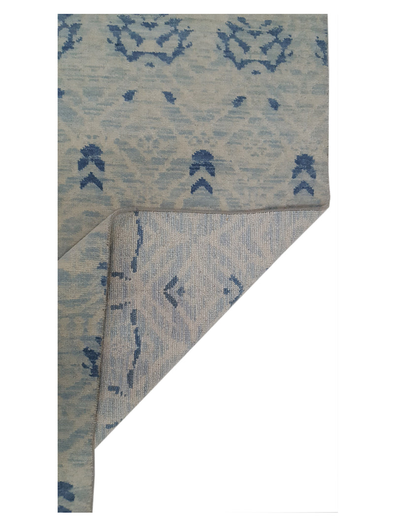 Pacific Arts and Crafts 39894 Blue Ivory Transitional Hand Knotted Rug