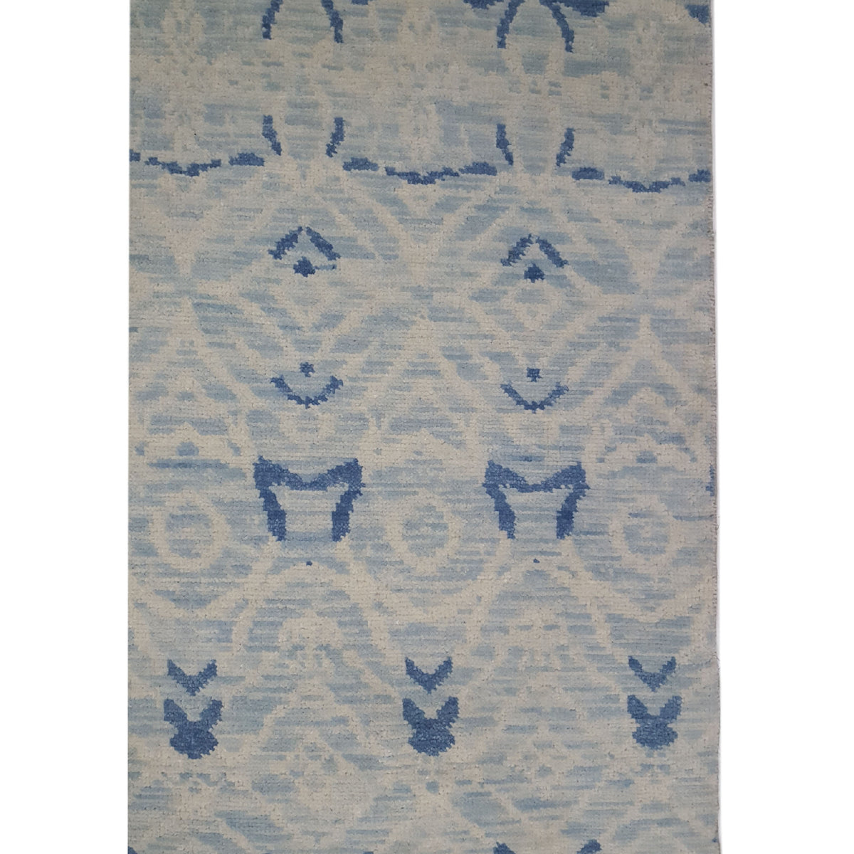 Pacific Arts and Crafts 39894 Blue Ivory Transitional Hand Knotted Rug