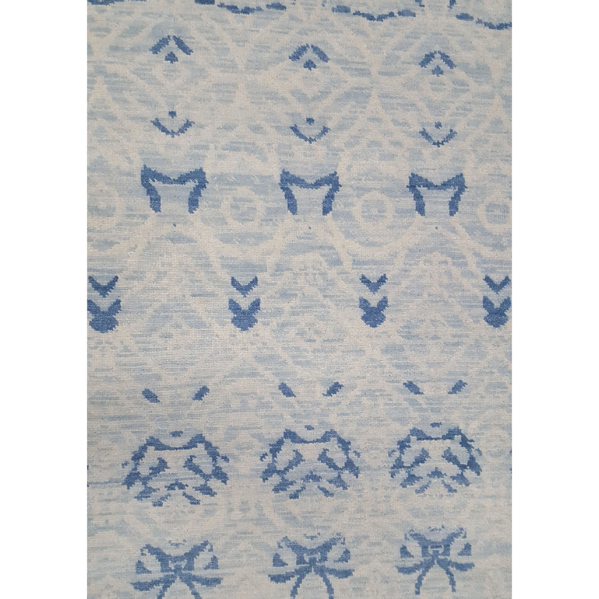 Pacific Arts and Crafts 39894 Blue Ivory Transitional Hand Knotted Rug