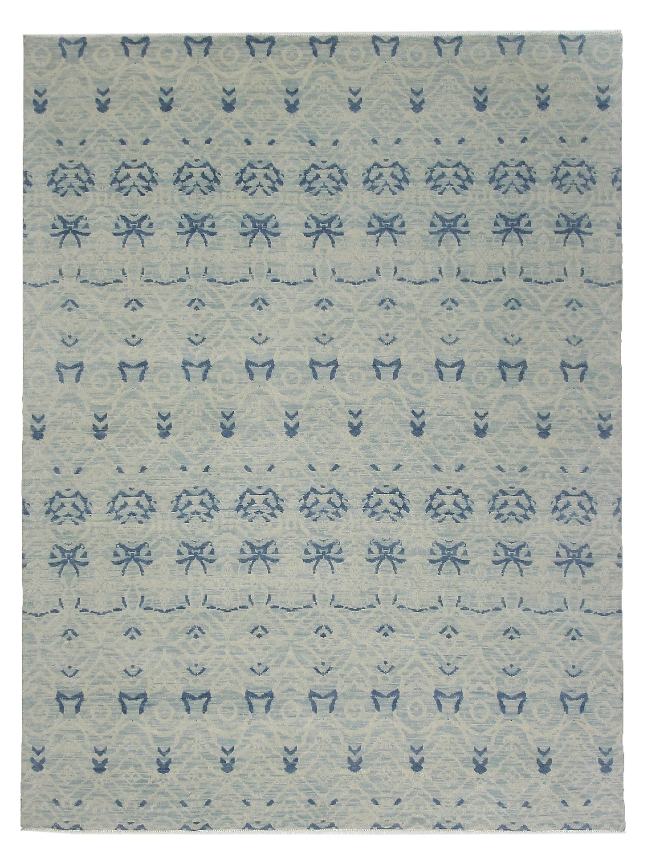Pacific Arts and Crafts 39894 Blue Ivory Transitional Hand Knotted Rug ...