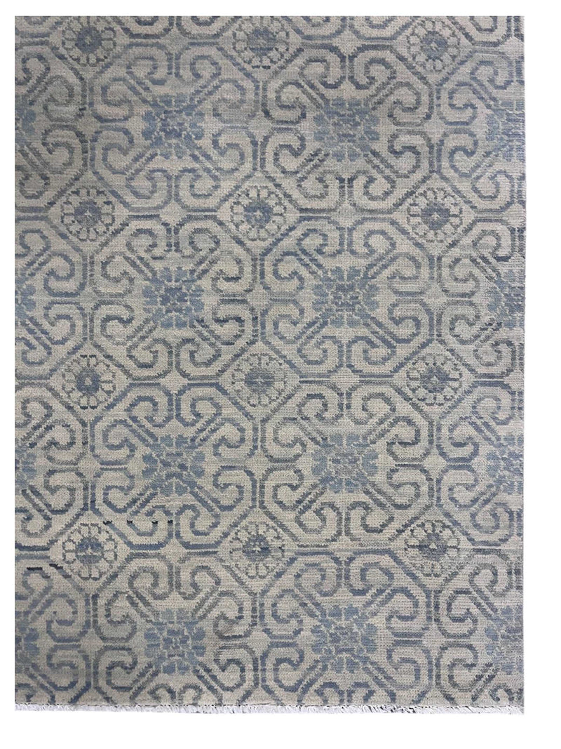 Pacific Arts and Crafts 39897 Beige Grey Transitional Hand Knotted Rug