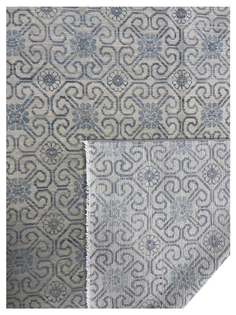 Pacific Arts and Crafts 39897 Beige Grey Transitional Hand Knotted Rug
