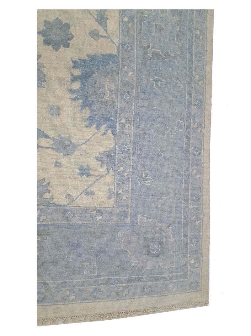 Pacific Angora 39907 Ivory Lt.Grey Traditional Hand Knotted Rug