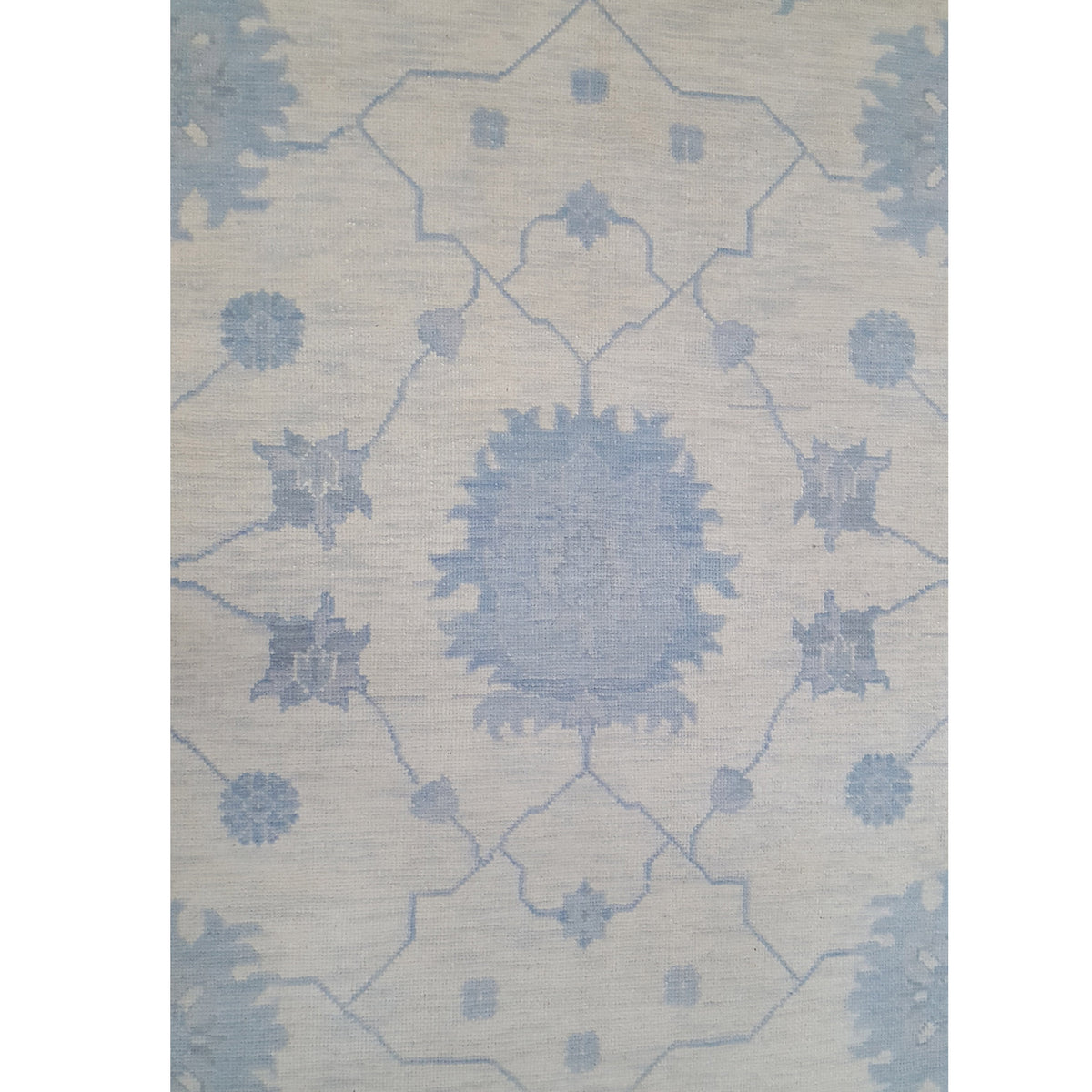Pacific Angora 39907 Ivory Lt.Grey Traditional Hand Knotted Rug