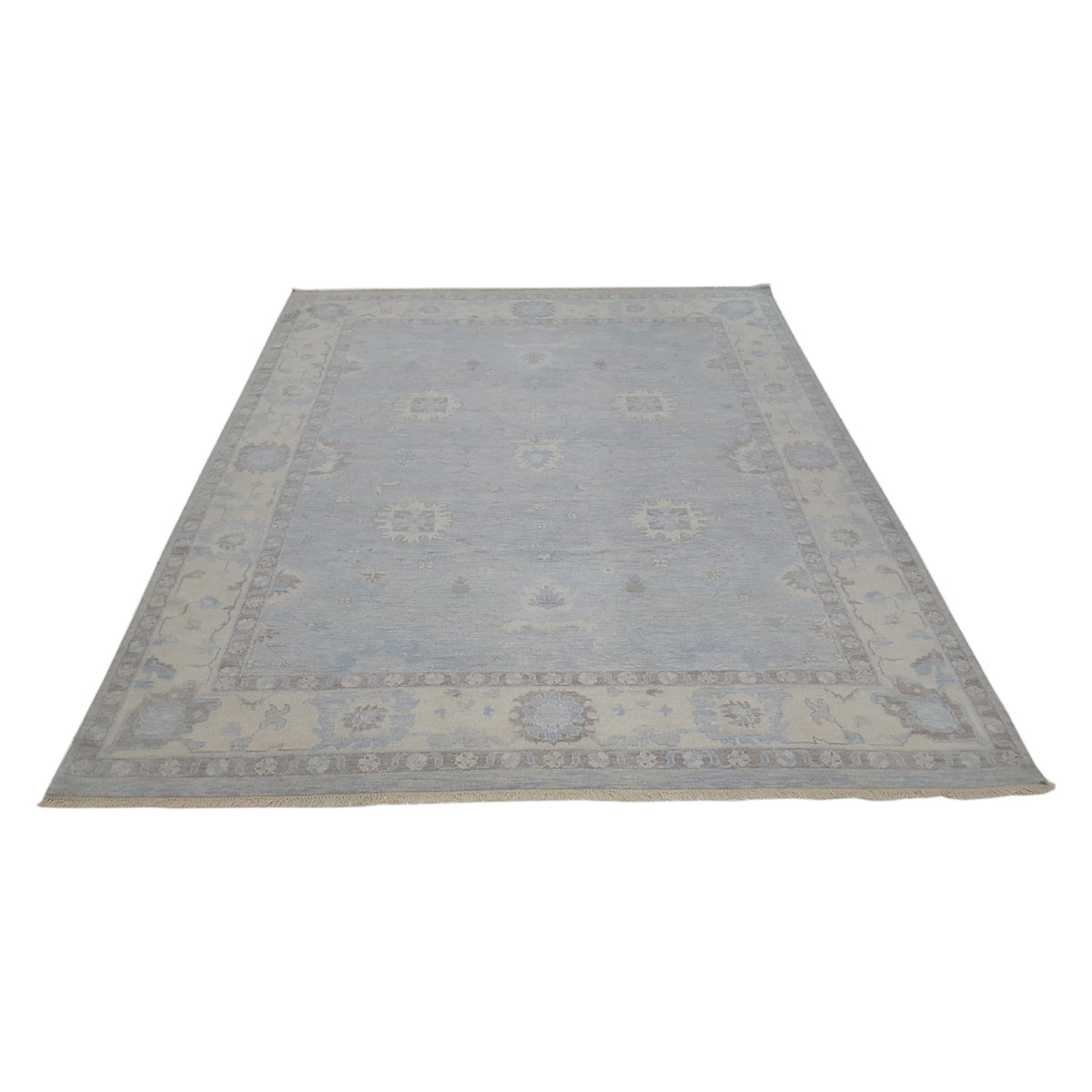 Pacific Angora 39913 Lt.Grey Ivory Traditional Hand Knotted Rug